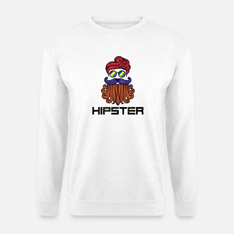Bart Hipster Spruch Bartfrisur Bartträger - Unisex Pullover - Weiß