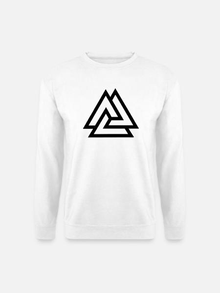 Valknut knot fallen in battle - Unisex Sweatshirt - white