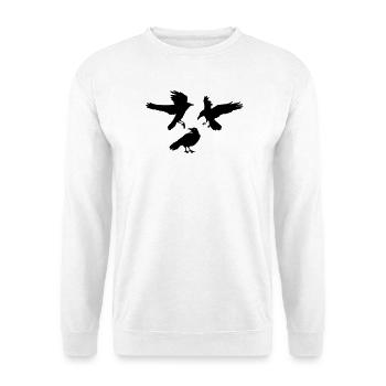 Three raven crows - Unisex Sweatshirt - white - Front