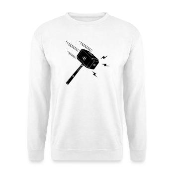Hammer of thor Thor s hammer Mjolnir lightning stral - Unisex Sweatshirt - white - Front
