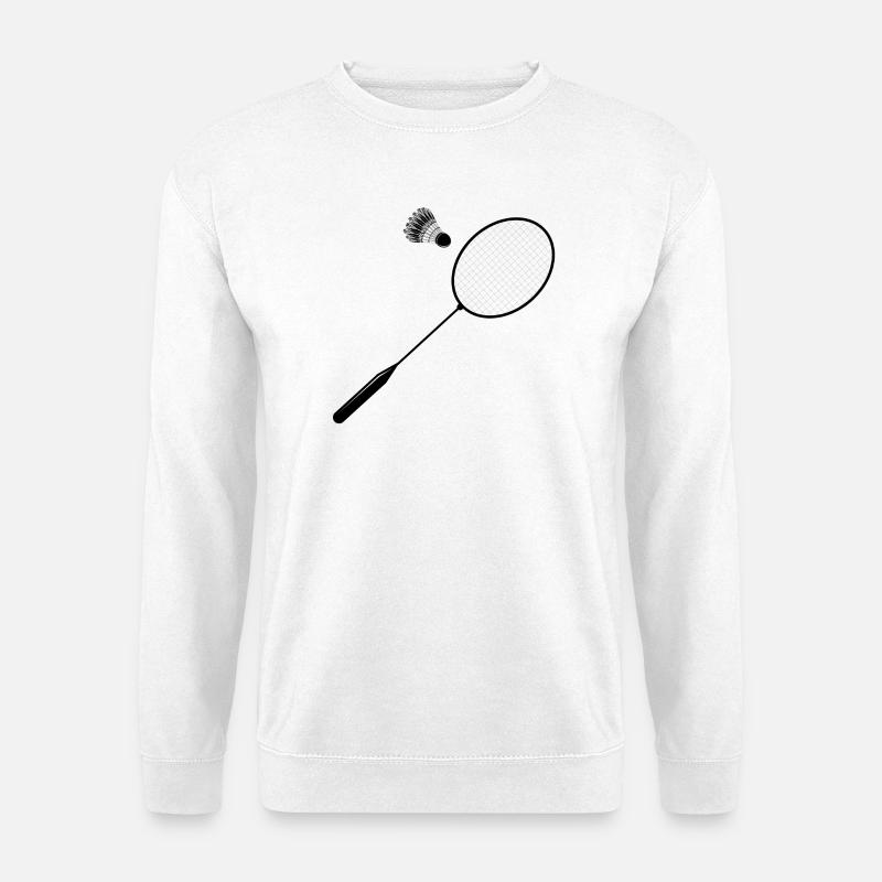 Badminton badminton with badminton racket - Unisex Sweatshirt - white