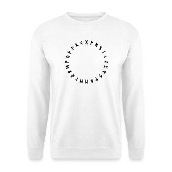 Rune alphabet in circle Symbols - Unisex Sweatshirt - white - Front