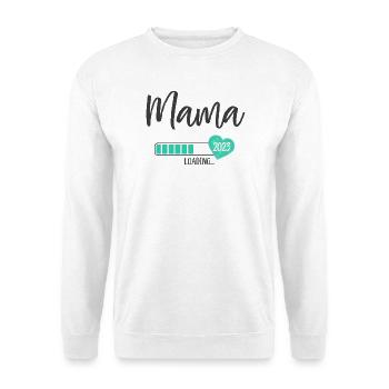 Maman Chargement 2023 Cœur Jeune Maman à venir - Sweat-shirt Unisexe - blanc - Devant