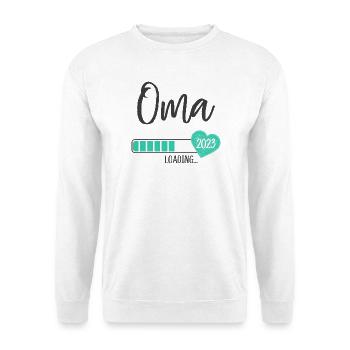 Oma Loading 2023 Herz Junge Werdende Großmutter - Unisex Pullover - Weiß - Vorne