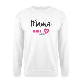 Mama Loading 2023 Heart Girl Pink Expectant Mom - Unisex Sweatshirt - white - Front