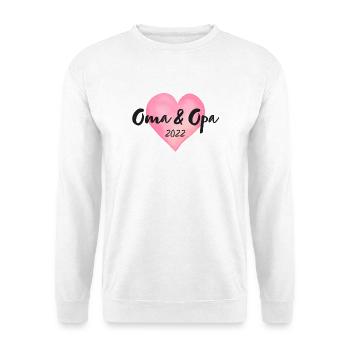 Oma & Opa 2022 Herz - Unisex Pullover - Weiß - Vorne