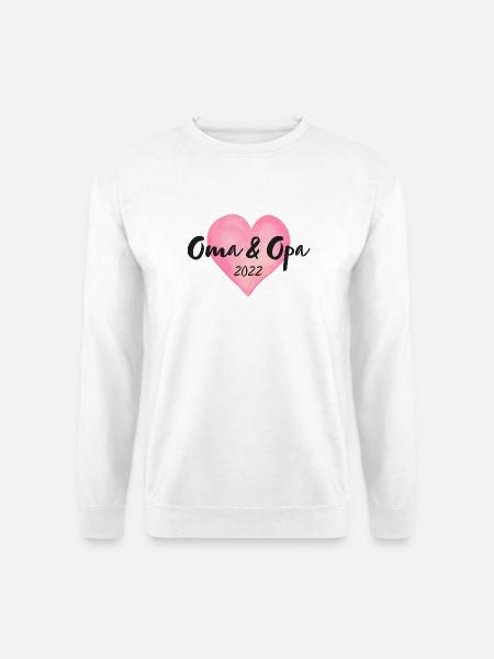Oma & Opa 2022 Herz - Unisex Pullover - Weiß