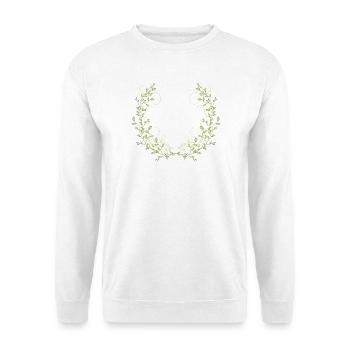 delicately bright green branches with fine lines - Unisex Sweatshirt - white - Front