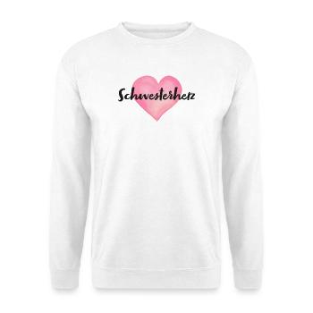 Schwesterherz Schwester Herz - Unisex Pullover - Weiß - Vorne