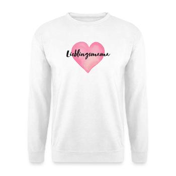 Lieblingsmama Mama Herz - Unisex Pullover - Weiß - Vorne
