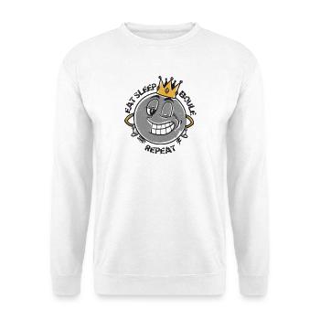 Boules de boules pour bouler et pétanque king boulen - Sweat-shirt Unisexe - blanc - Devant