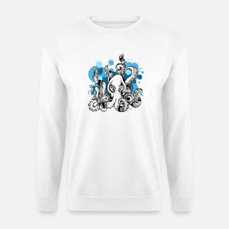 Kraken | Oktopus | Seefahrt | Abenteuer - Unisex Pullover - Weiß