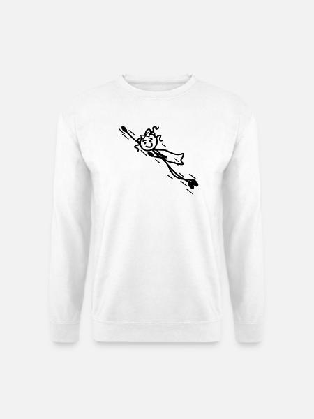 Superwoman fliegt schnell mit Cape - Unisex Pullover - Weiß