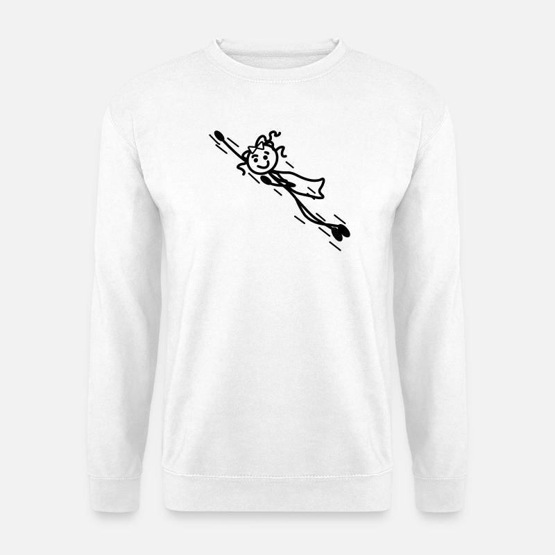 Superwoman fliegt schnell mit Cape - Unisex Pullover - Weiß