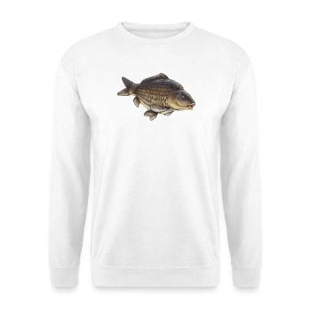 Übliches Karpfenfischen-Design Realistischer Karpfen - Unisex Pullover - Weiß - Vorne
