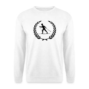 Sportpreis Lorbeerkranz Wintersport Ski 3 - Unisex Pullover - Weiß - Vorne
