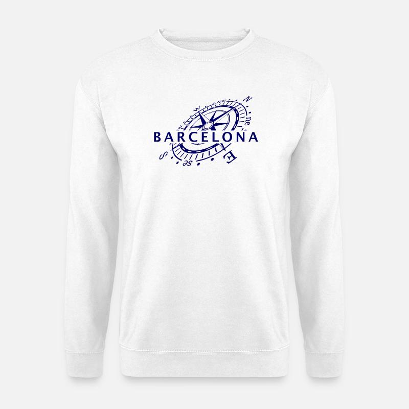 Windrose Barcelona - Unisex Pullover - Weiß