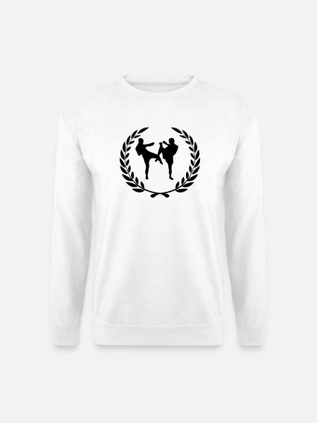Sportpreis Lorbeerkranz Kickboxen - Unisex Pullover - Weiß