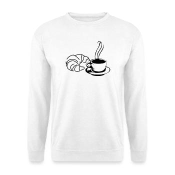 Tasse à café - Sweat-shirt Unisexe - blanc - Devant