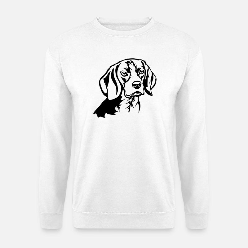 Beagle Head - Unisex Sweatshirt - white