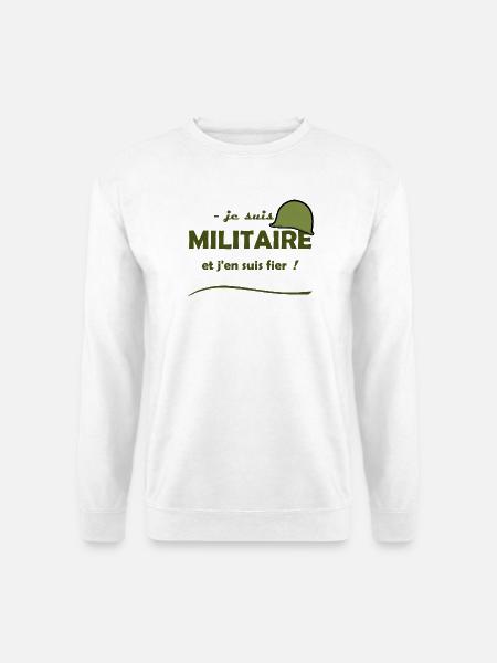 je suis militaire - Sweat-shirt Unisexe - blanc