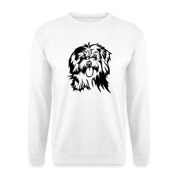 Tête de Berger des Pyrénées - Sweat-shirt Unisexe - blanc - Devant