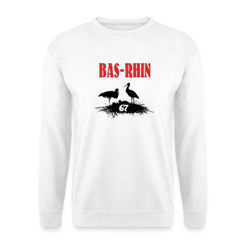 Bas-Rhin - Unisex Pullover - Weiß - Vorne