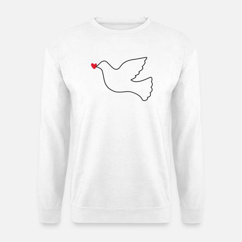 Friedenstaube Friede Freiheit - Unisex Pullover - Weiß