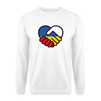 Poland Ukraine Heart pokój pański, pokój Ukrainy - Unisex Sweatshirt - white - Front