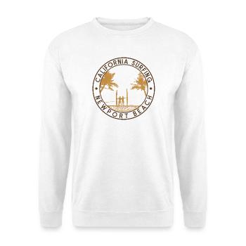 Newport Beach – California Surfing Emblem Beschrei - Unisex Pullover - Weiß - Vorne