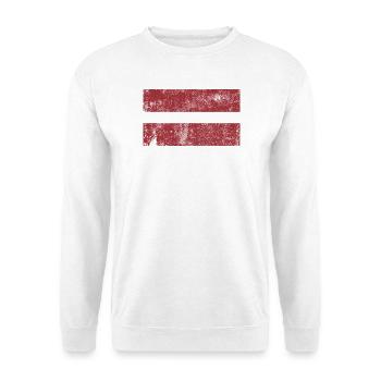 Drapeau de lettonie Drapeau Grunge Retro Vintage - Sweat-shirt Unisexe - blanc - Devant