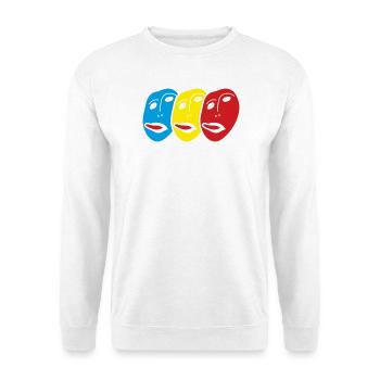 Ecce Homo fait face à la langue Moquerie sarcastique - Sweat-shirt Unisexe - blanc - Devant