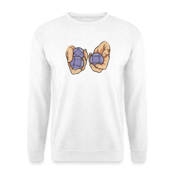 Boules de boule pour Bouler Boules Boulekugel - Sweat-shirt Unisexe - blanc - Devant