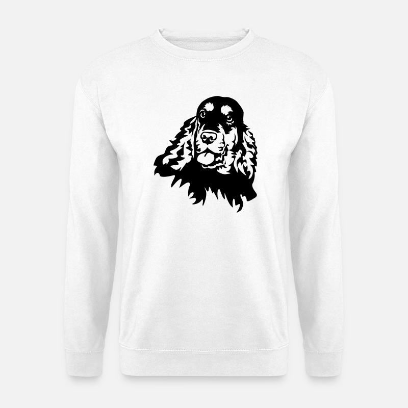 Cocker Spaniel Head - Sweat-shirt Unisexe - blanc
