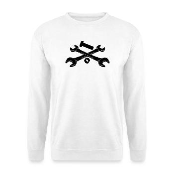 Wrenches bolt and nut - Unisex Sweatshirt - white - Front