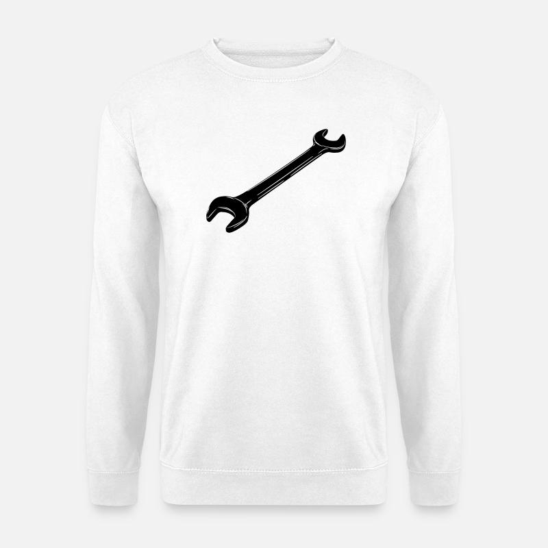 Schraubenschlüssel - Unisex Pullover - Weiß