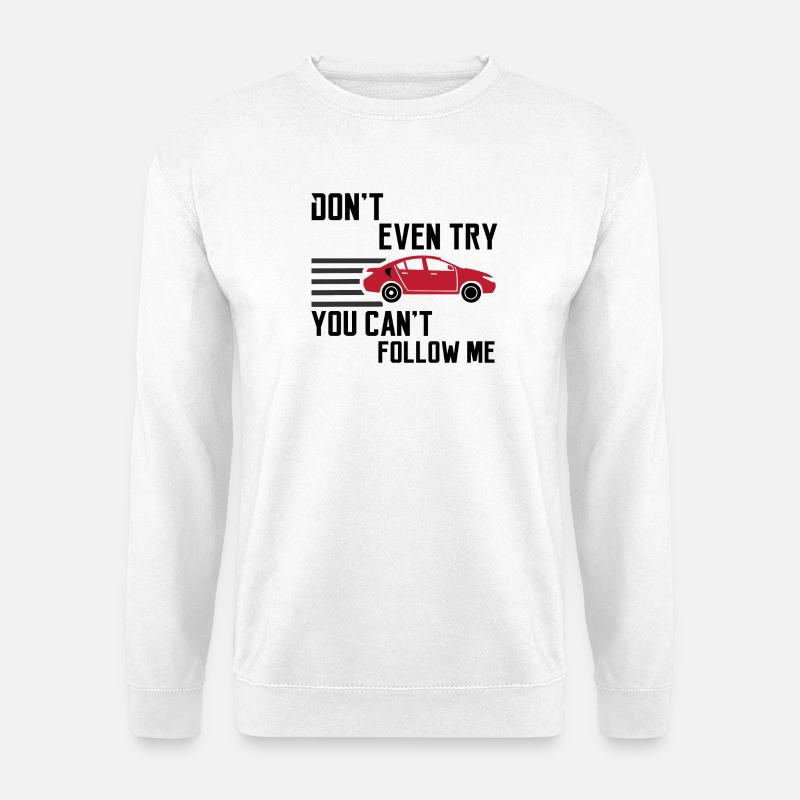 Rennsport Sportauto Auto Statement Rennfahrer - Unisex Pullover - Weiß