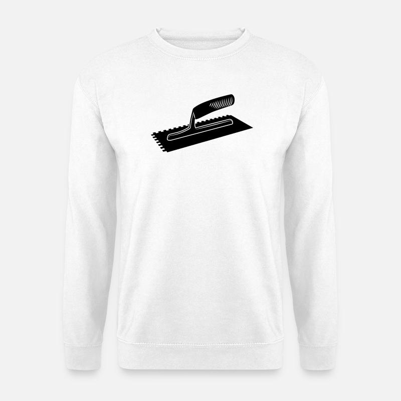 Fliesenkleber oder Leimkamm - Unisex Pullover - Weiß
