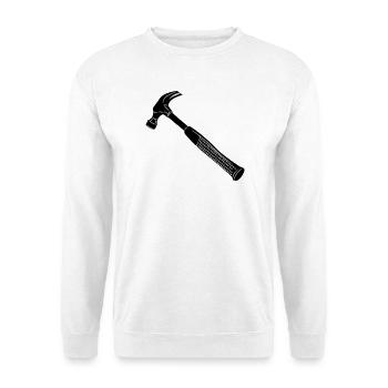 Hammer for carpenter - Unisex Sweatshirt - white - Front