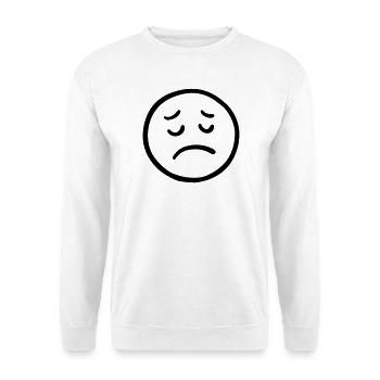 Visage triste avec un regard pensif - Sweat-shirt Unisexe - blanc - Devant