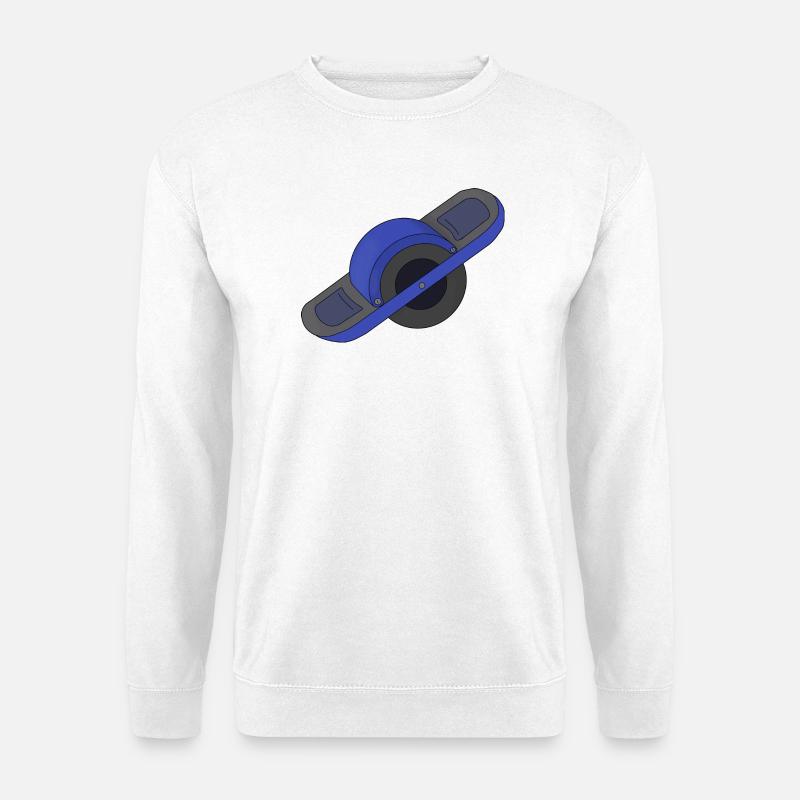 Blau Ein Rad - Unisex Pullover - Weiß