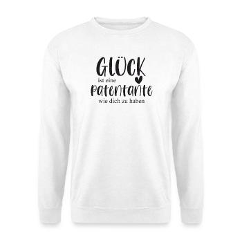 Patentante Geschenk Glück Patin Bedanken - Unisex Pullover - Weiß - Vorne