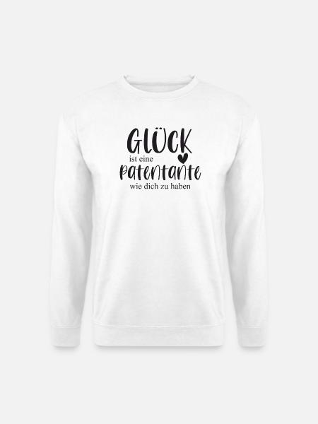 Patentante Geschenk Glück Patin Bedanken - Unisex Pullover - Weiß