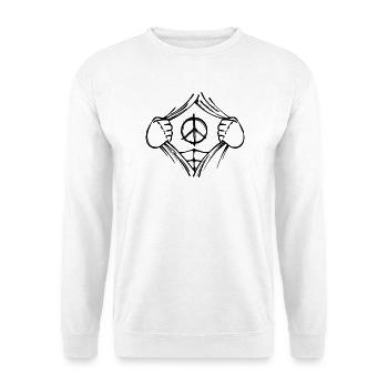 Paix Amour Justice Signe de paix - Sweat-shirt Unisexe - blanc - Devant