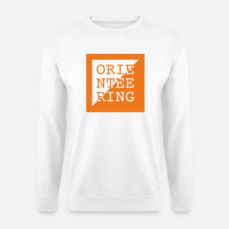 Orienteering Logo - Run & Navigate - Felpa unisex - bianco