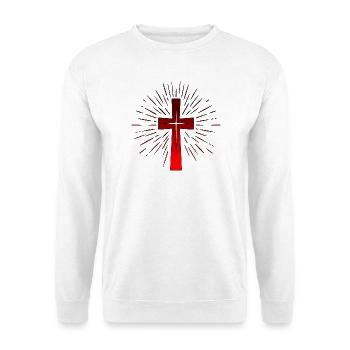 Croix chrétienne - Foi chrétienne - EGLISE - Sweat-shirt Unisexe - blanc - Devant