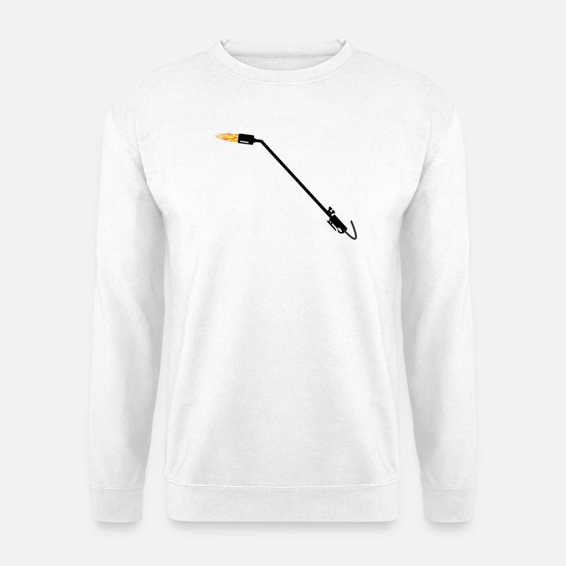 Dachdecker-Gasbrenner - Unisex Pullover - Weiß