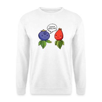 Illustration de petites baies et de feuilles - Sweat-shirt Unisexe - blanc - Devant