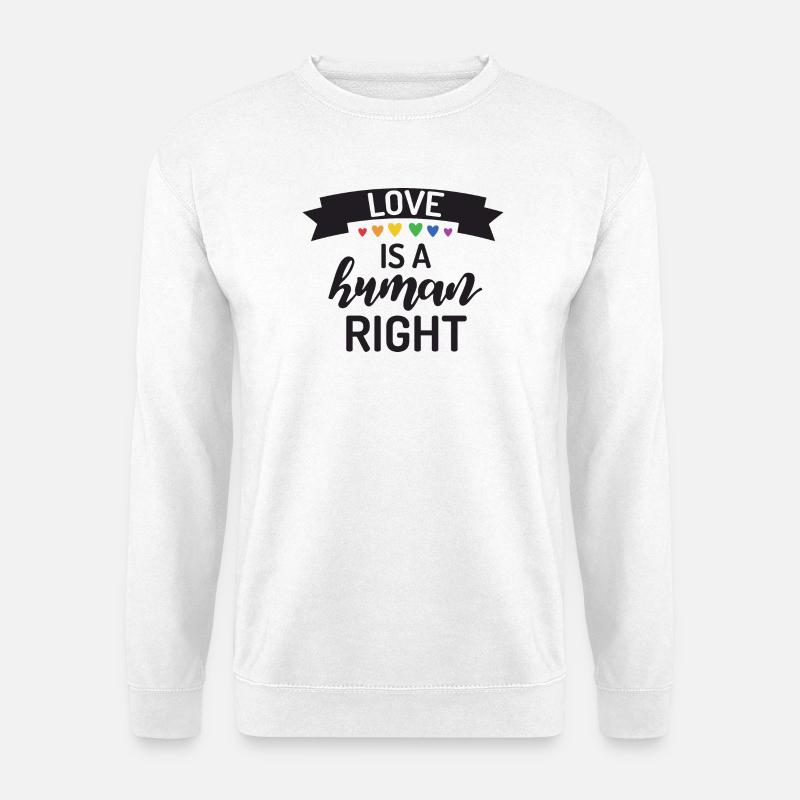Liebe ist ein Menschenrecht - Unisex Pullover - Weiß