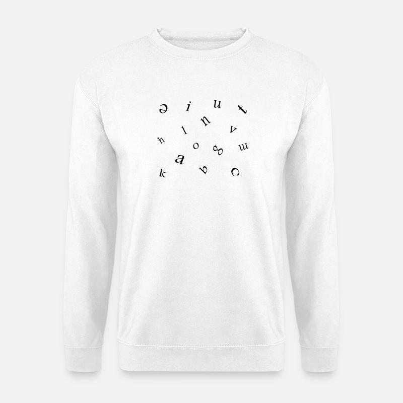 Buchstaben - Unisex Pullover - Weiß